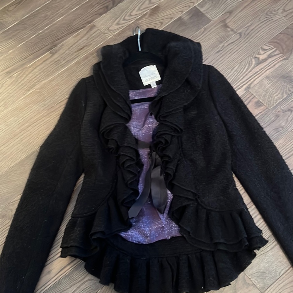 Like new ruffle coat from Anthropologie in size 0
